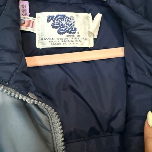 Vintage 1990s, ComfySki Grey/Blue Jacket with removable sleeves, Mens Medium - Picture 3 of 10